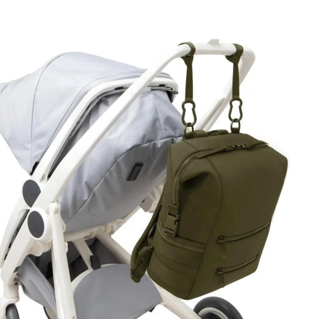 Khaki Green Waterproof Neoprene Baby Changing Bag