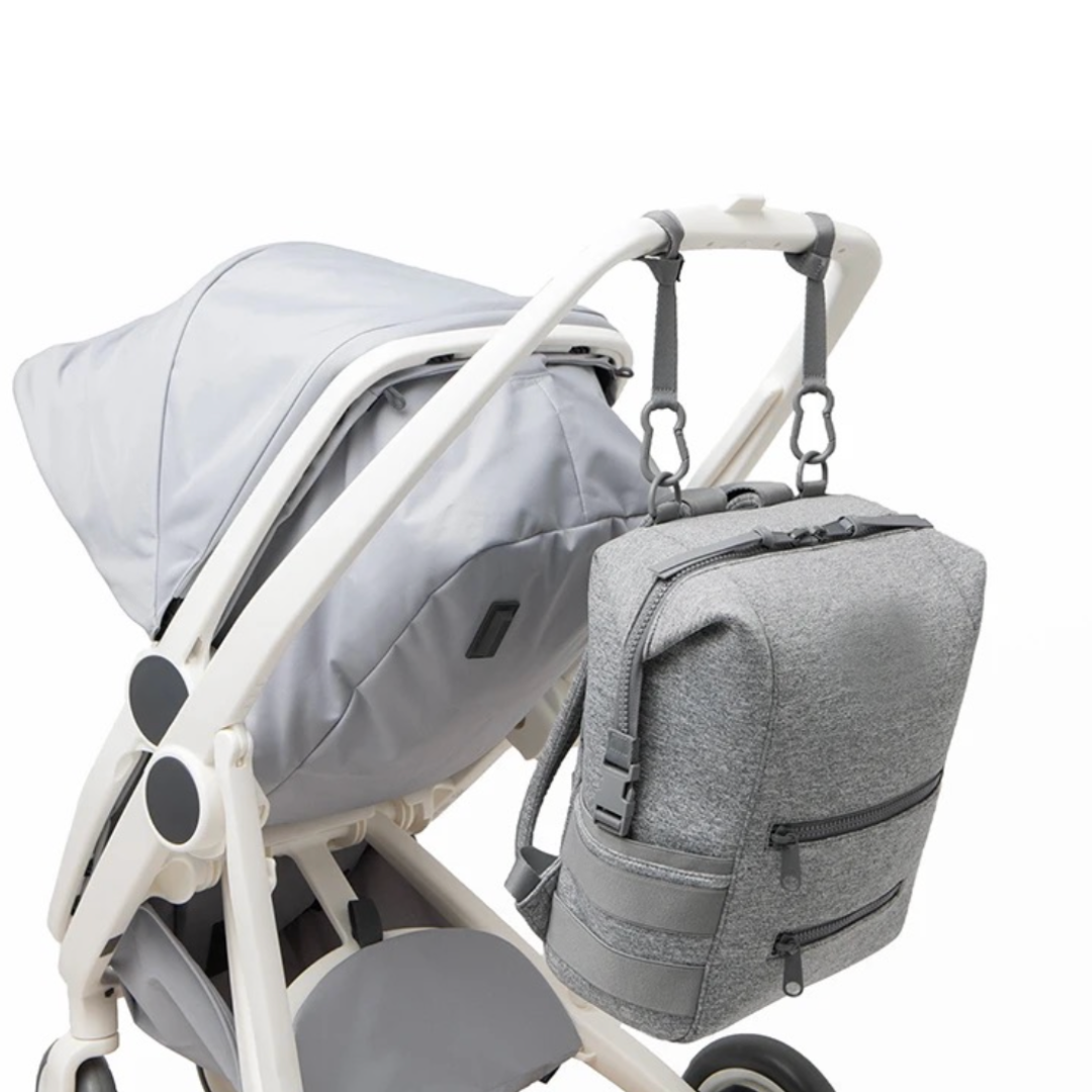Grey Waterproof Neoprene Baby Changing Bag
