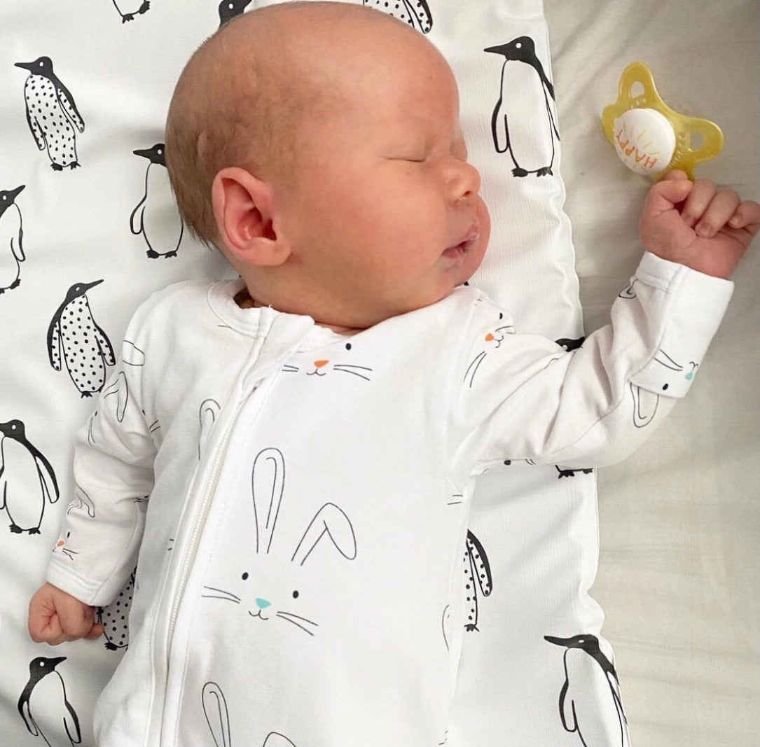 Bears & Bunnies Twin Pack Zipped Babygrow