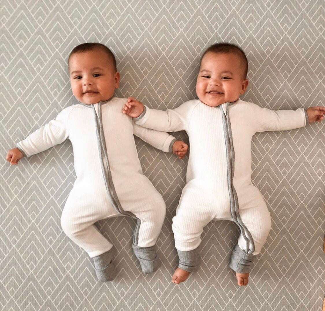 White footless store baby grow