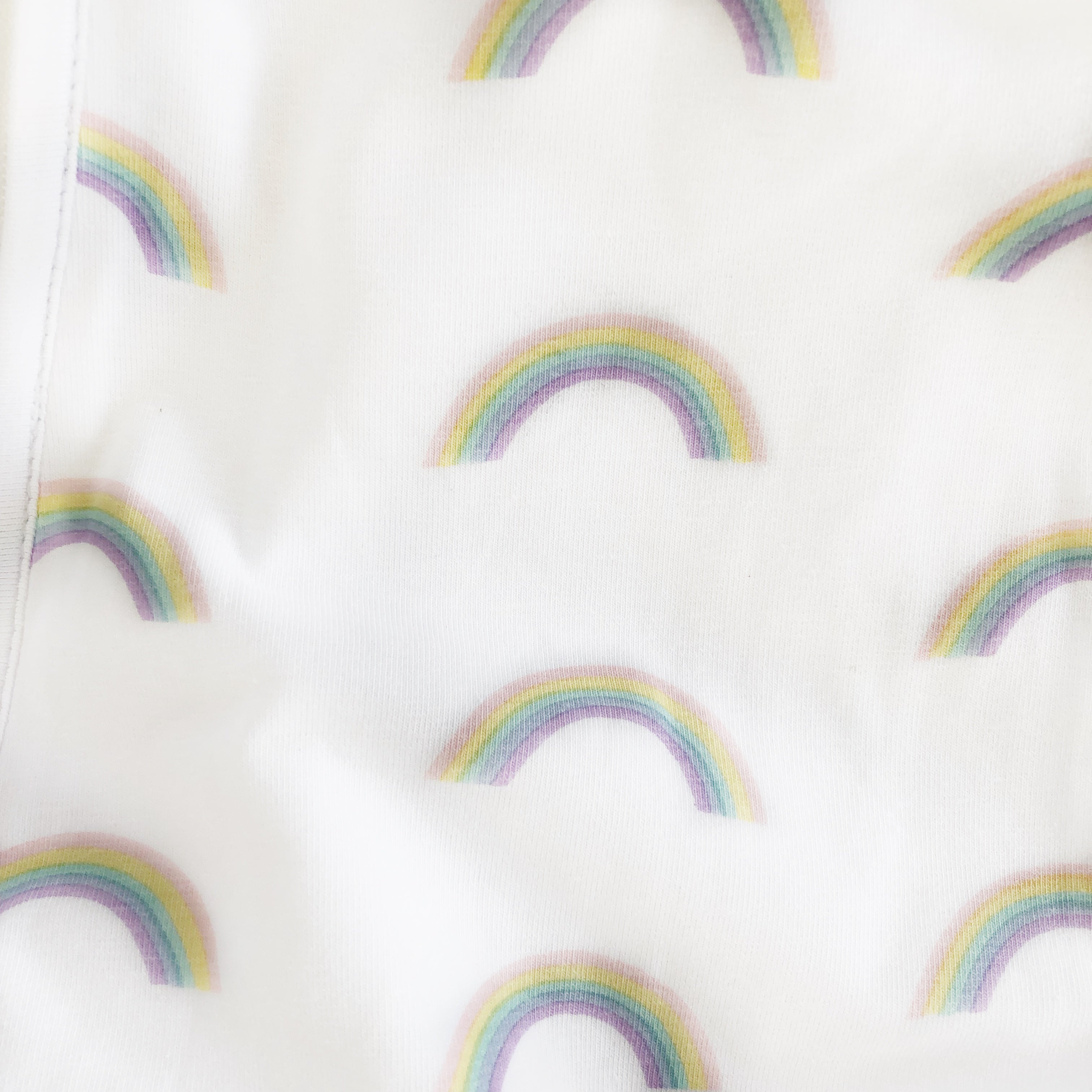Rainbow Print Footless Zipped Babygrow