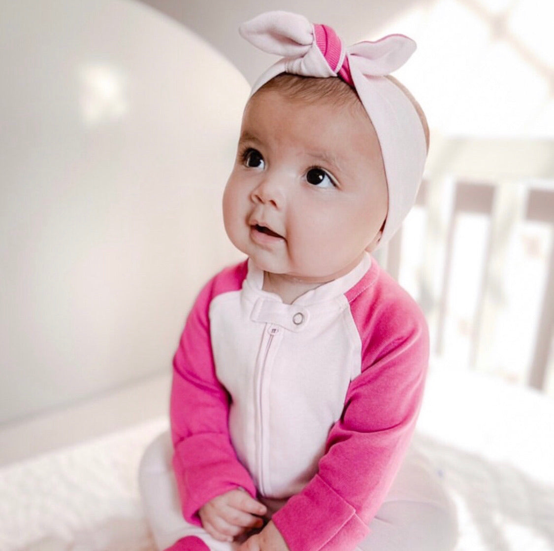 Baby Pink and Pink Zipped Babygrow