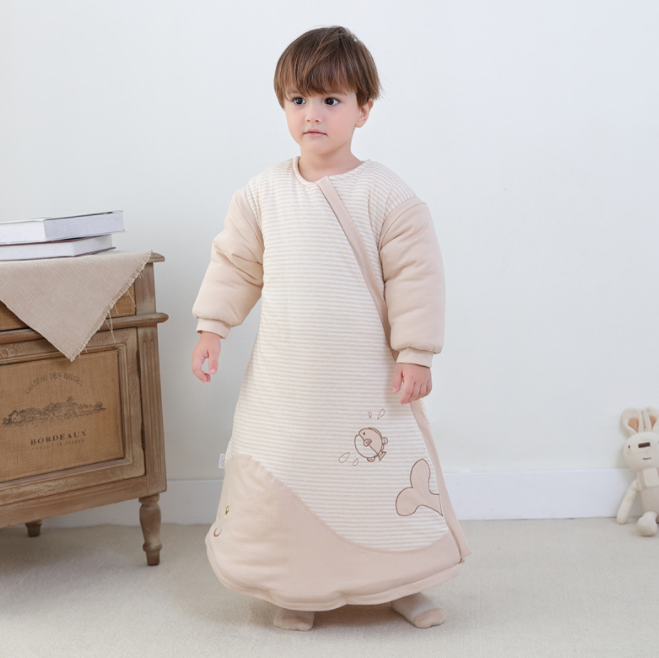 Neutral Whale Baby Sleeping Bag With Detachable Arms And Legs