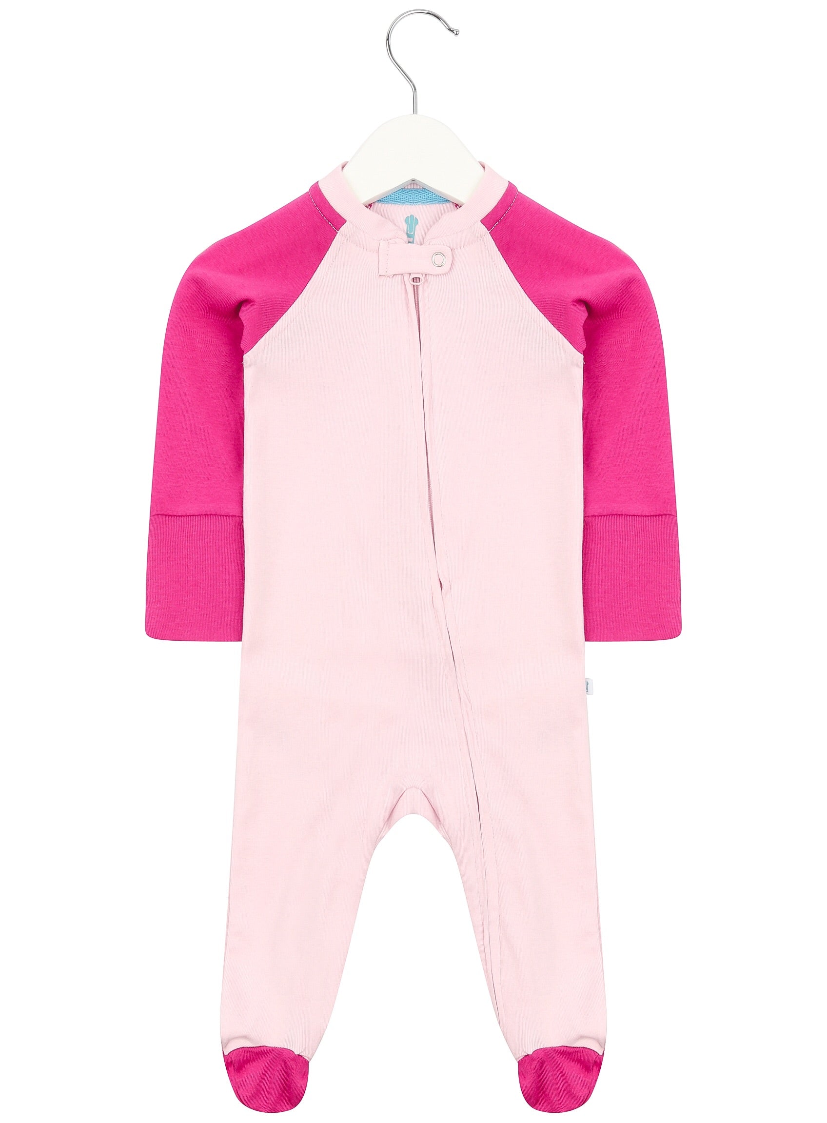 Baby Pink and Pink Zipped Babygrow