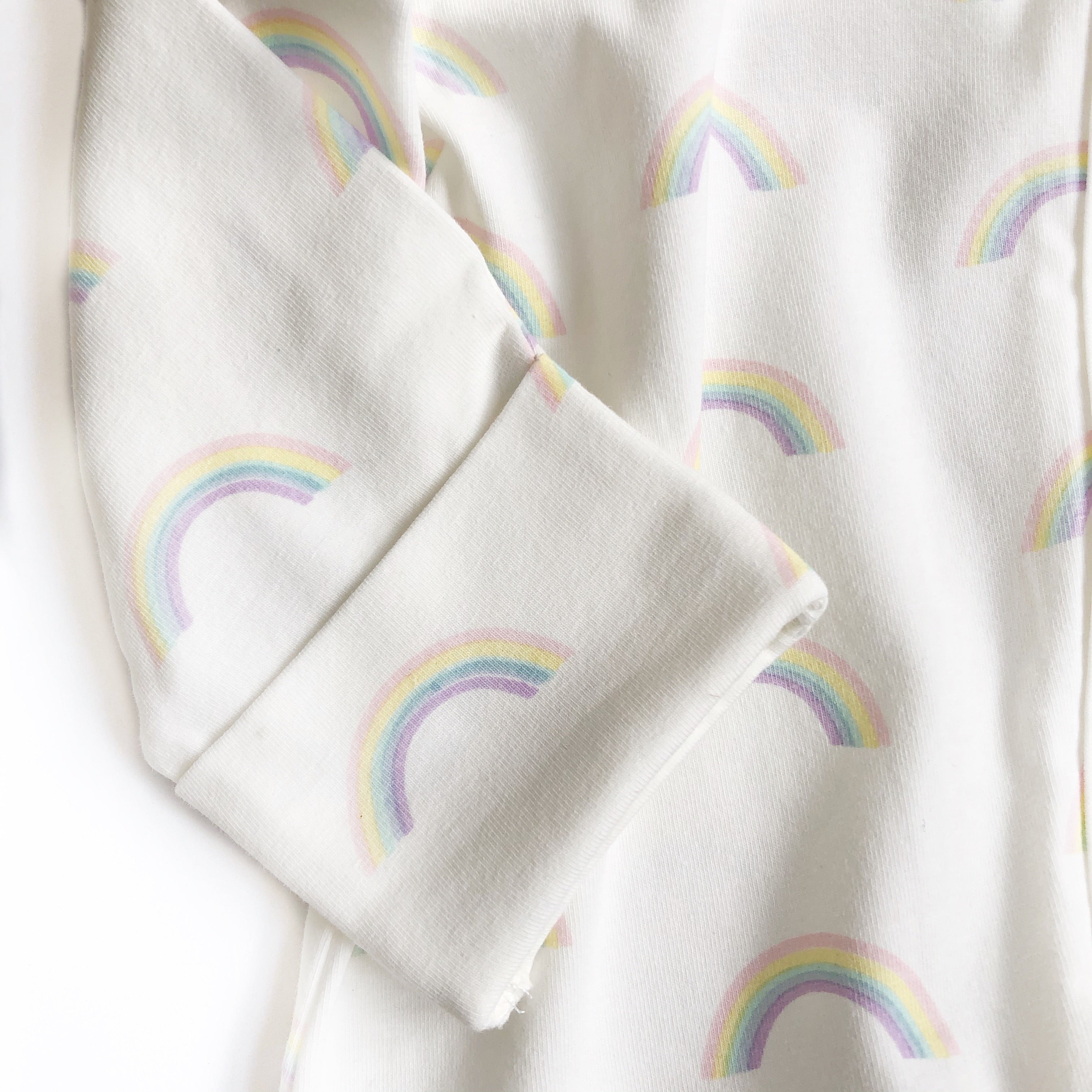 Rainbow Print Footless Zipped Babygrow