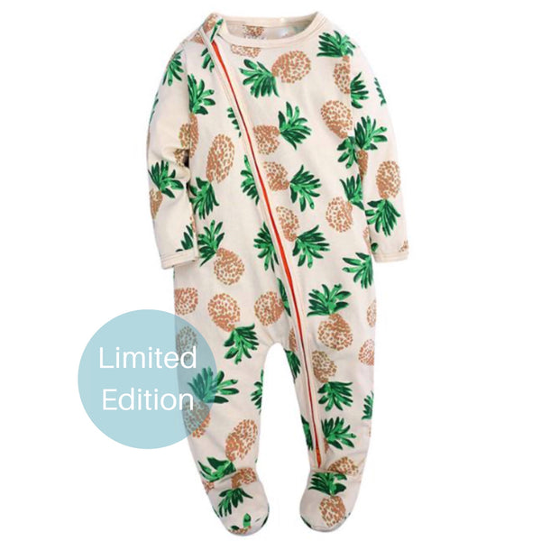Pineapple Print Zipped Babygrow