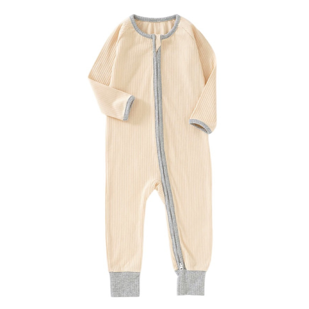 Pastels Organic Cotton Triple Pack Ribbed Zip Up Babygrow