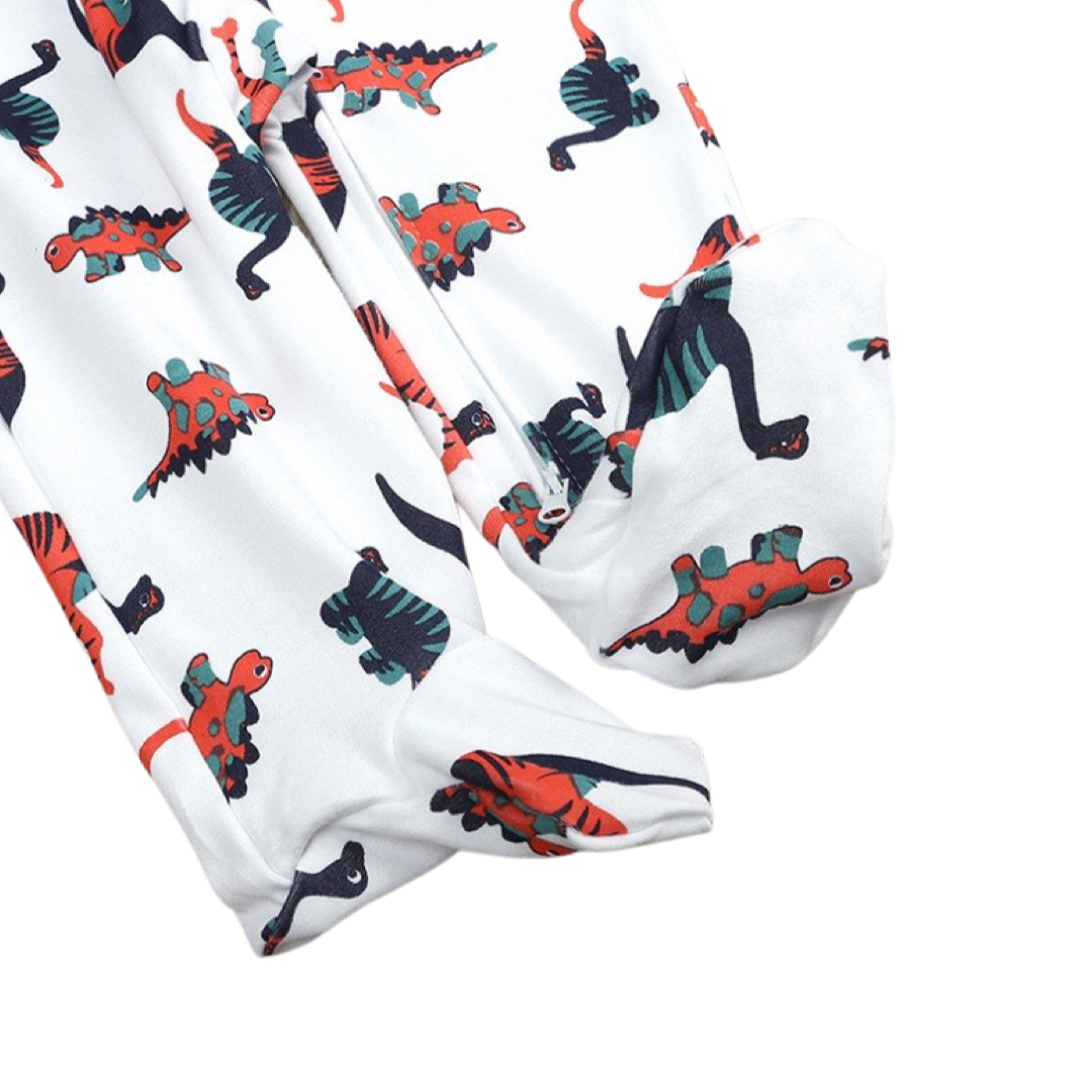 Dinosaur Printed Zipped Babygrow