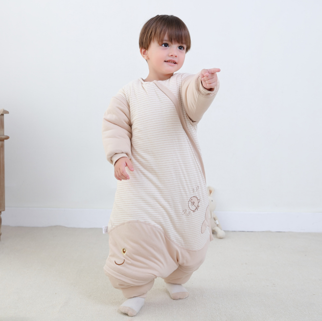 Neutral Whale Baby Sleeping Bag With Detachable Arms And Legs