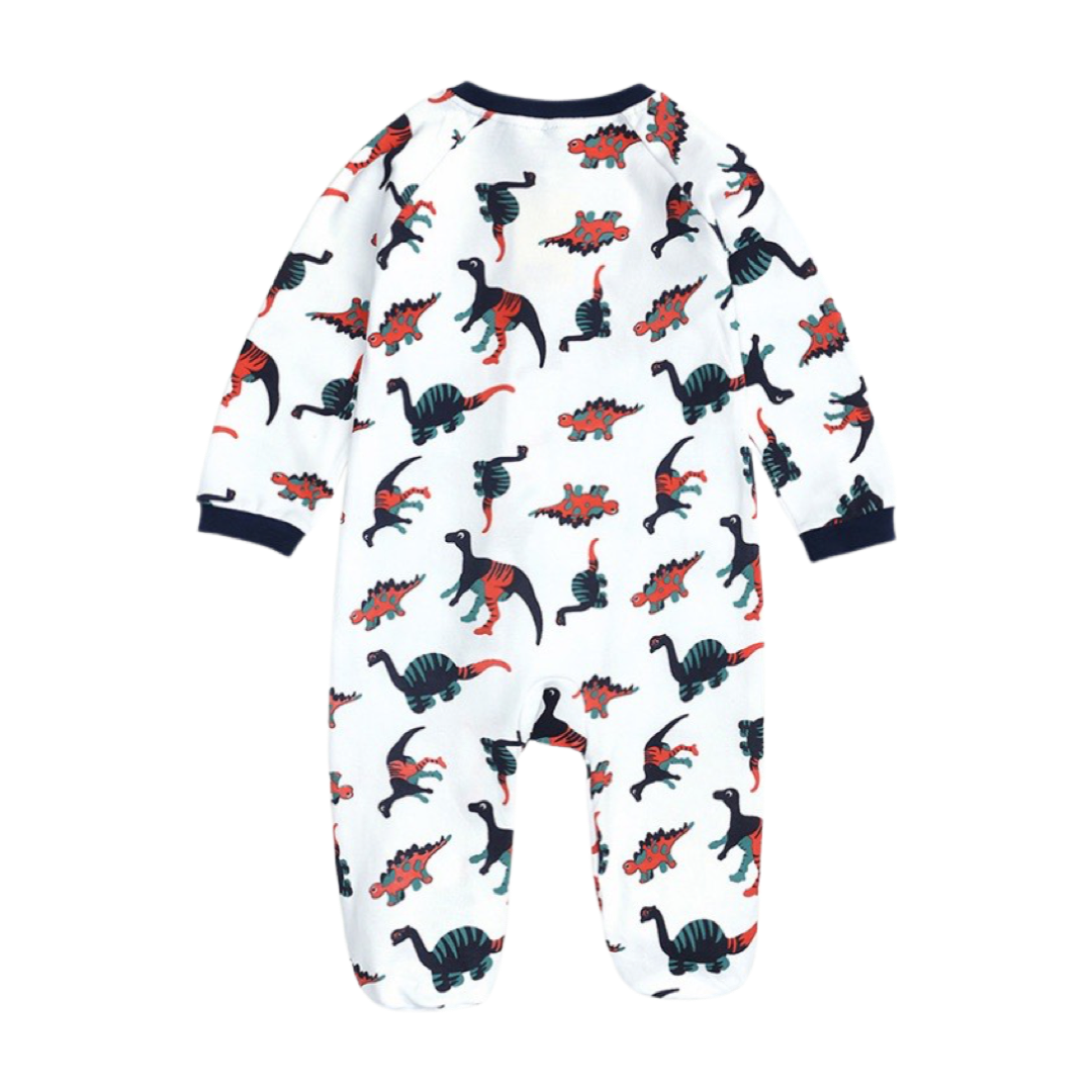 Dinosaur Printed Zipped Babygrow