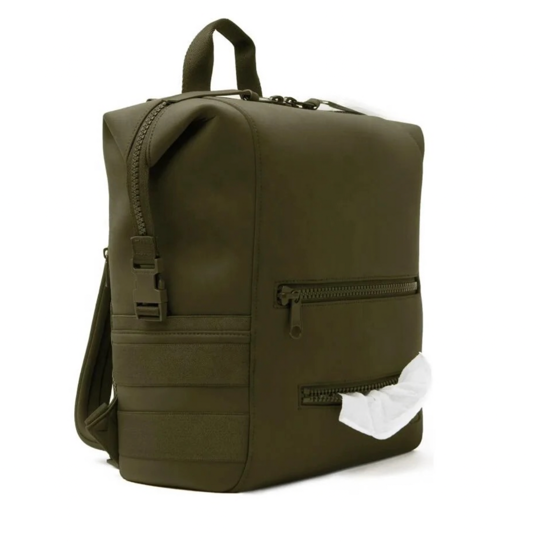 Khaki Green Waterproof Neoprene Baby Changing Bag
