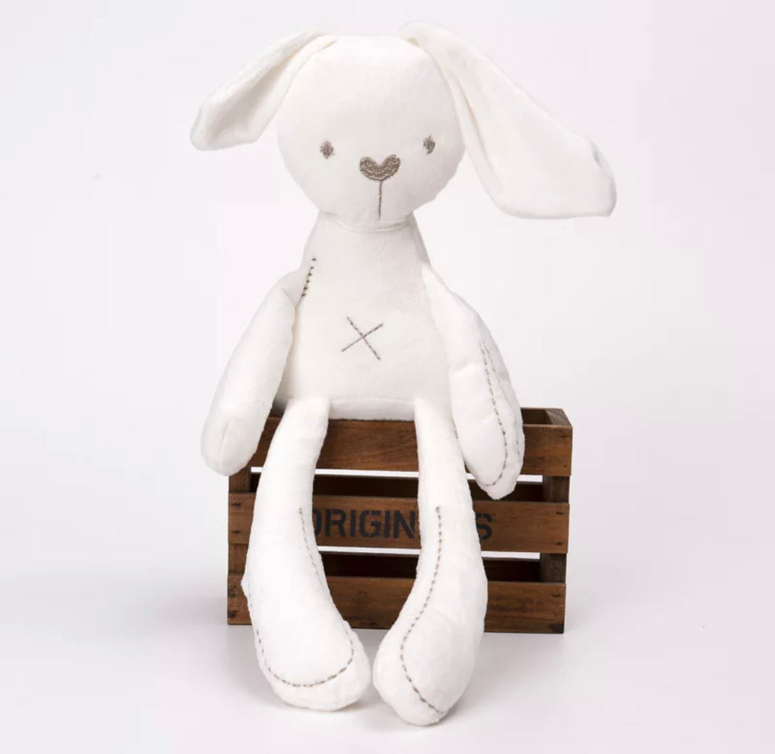 Hello World White Bunny Soft Toy